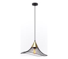 Csillár zsinóron ALURA 1xE27/60W/230V átm. 50 cm fekete