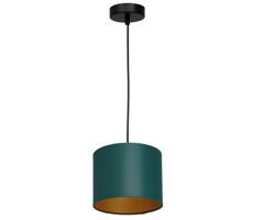 Csillár zsinóron ARDEN 1xE27/60W/230V á. 18 cm zöld/arany