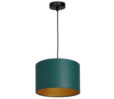 Csillár zsinóron ARDEN 1xE27/60W/230V á. 25 cm zöld/arany