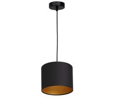 Csillár zsinóron ARDEN 1xE27/60W/230V átmérő 18 cm fekete/arany