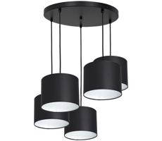 Csillár zsinóron ARDEN 5xE27/60W/230V fekete/fehér