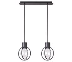 Csillár zsinóron AURA 2xE27/60W/230V fekete