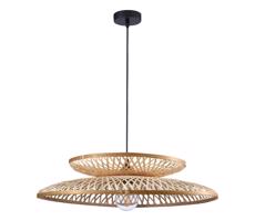 Csillár zsinóron BALI 1xE27/20W/230V átm. 60 cm bambusz