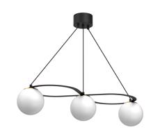 Csillár zsinóron BALLO 3xE27/15W/230V fekete/fehér