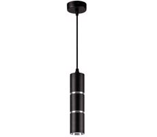 Csillár zsinóron BAMBOO 1xGU10/10W/230V fekete