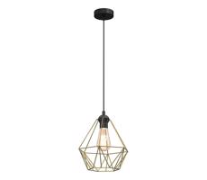 Csillár zsinóron BASKET 1xE27/60W/230V átm. 25 cm arany