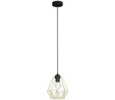 Csillár zsinóron BERGEN 1xE27/60W/230V fekete/arany