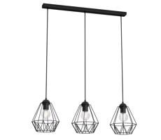 Csillár zsinóron BERGEN 3xE27/60W/230V fekete