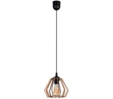 Csillár zsinóron BERGO 1xE27/60W/230V fekete