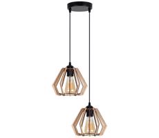 Csillár zsinóron BERGO 2xE27/60W/230V fekete