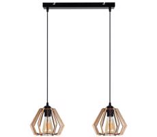 Csillár zsinóron BERGO 2xE27/60W/230V fekete