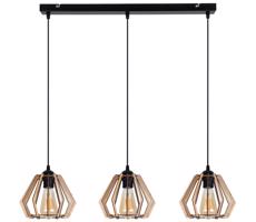 Csillár zsinóron BERGO 3xE27/60W/230V fekete
