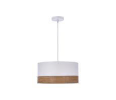 Csillár zsinóron BIANCO 1xE27/40W/230V fehér/barna