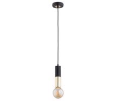 Csillár zsinóron BOLID 1xE27/60W/230V fekete/arany