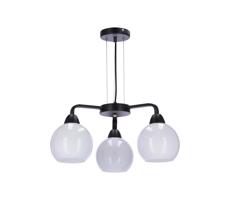 Csillár zsinóron CALDERA 3xE27/60W/230V fekete