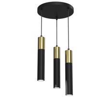 Csillár zsinóron CASSA 3xGU10/8W/230V fekete/arany