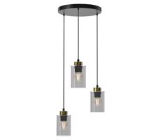 Csillár zsinóron CHIC 3xE27/60W/230V fekete/szürke