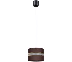 Csillár zsinóron CORAL 1xE27/60W/230V á. 20 cm barna