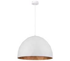 Csillár zsinóron DIAMENT 1xE27/60W/230V á. 50 cm fehér/réz