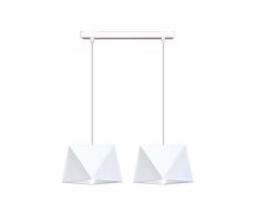 Csillár zsinóron DIAMENT 2xE27/60W/230V fehér
