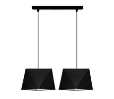 Csillár zsinóron DIAMENT 2xE27/60W/230V fekete