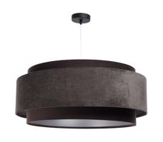 Csillár zsinóron DOBLO 1xE27/60W/230V á. 60 cm barna/ezüst