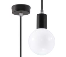 Csillár zsinóron EDISON 1xE27/60W/230V fekete