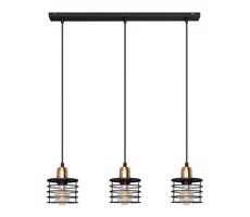 Csillár zsinóron EDISON 3xE27/15W/230V