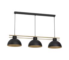 Csillár zsinóron ESTATE 3xE27/15W/230V fekete