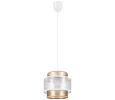 Csillár zsinóron GABI 1xE27/60W/230V arany/fehér á. 20 cm