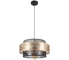 Csillár zsinóron GABI 1xE27/60W/230V arany/fekete átm. 40 cm