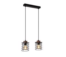 Csillár zsinóron GLOB 2xE27/40W/230V fekete