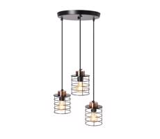 Csillár zsinóron GLOB 3xE27/40W/230V fekete