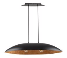 Csillár zsinóron GONDOLA 2xE27/60W/230V fekete/réz