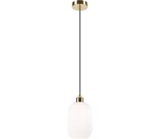 Csillár zsinóron HARMA 1xE27/15W/230V átm. 14 cm fehér/arany