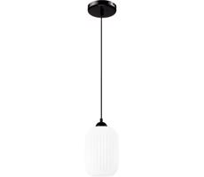 Csillár zsinóron HARMA 1xE27/15W/230V átm. 14 cm fehér/fekete