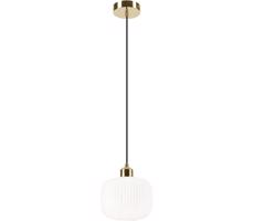 Csillár zsinóron HARMA 1xE27/15W/230V átm. 20 cm fehér/arany
