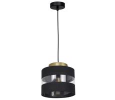 Csillár zsinóron HAVARD 1xE27/60W/230V fekete/sárgaréz