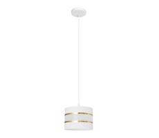 Csillár zsinóron HELEN 1xE27/15W/230V á. 20 cm fehér/arany