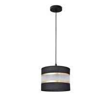 Csillár zsinóron HELEN 1xE27/15W/230V á. 20 cm fekete/arany