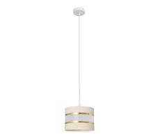 Csillár zsinóron HELEN 1xE27/15W/230V á. 20 cm krém/arany