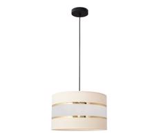 Csillár zsinóron HELEN 1xE27/15W/230V á. 20 cm krém/fekete/arany