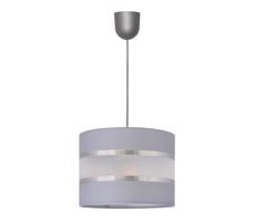 Csillár zsinóron HELEN 1xE27/15W/230V á. 20 cm szürke/ezüst