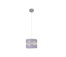 Csillár zsinóron HELEN 1xE27/15W/230V á. 20 cm szürke/ezüst
