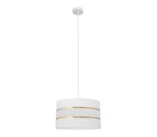 Csillár zsinóron HELEN 1xE27/15W/230V á. 35 cm fehér/arany