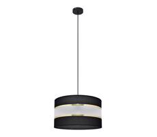 Csillár zsinóron HELEN 1xE27/15W/230V á. 35 cm fekete/arany