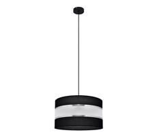 Csillár zsinóron HELEN 1xE27/15W/230V á. 35 cm fekete/szürke