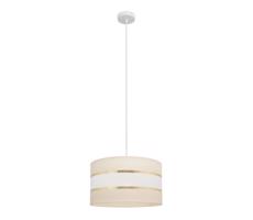 Csillár zsinóron HELEN 1xE27/15W/230V á. 35 cm krém/arany