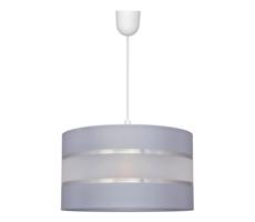 Csillár zsinóron HELEN 1xE27/15W/230V á. 35 cm szürke/ezüst