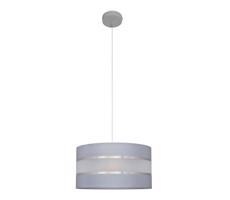 Csillár zsinóron HELEN 1xE27/15W/230V á. 35 cm szürke/ezüst